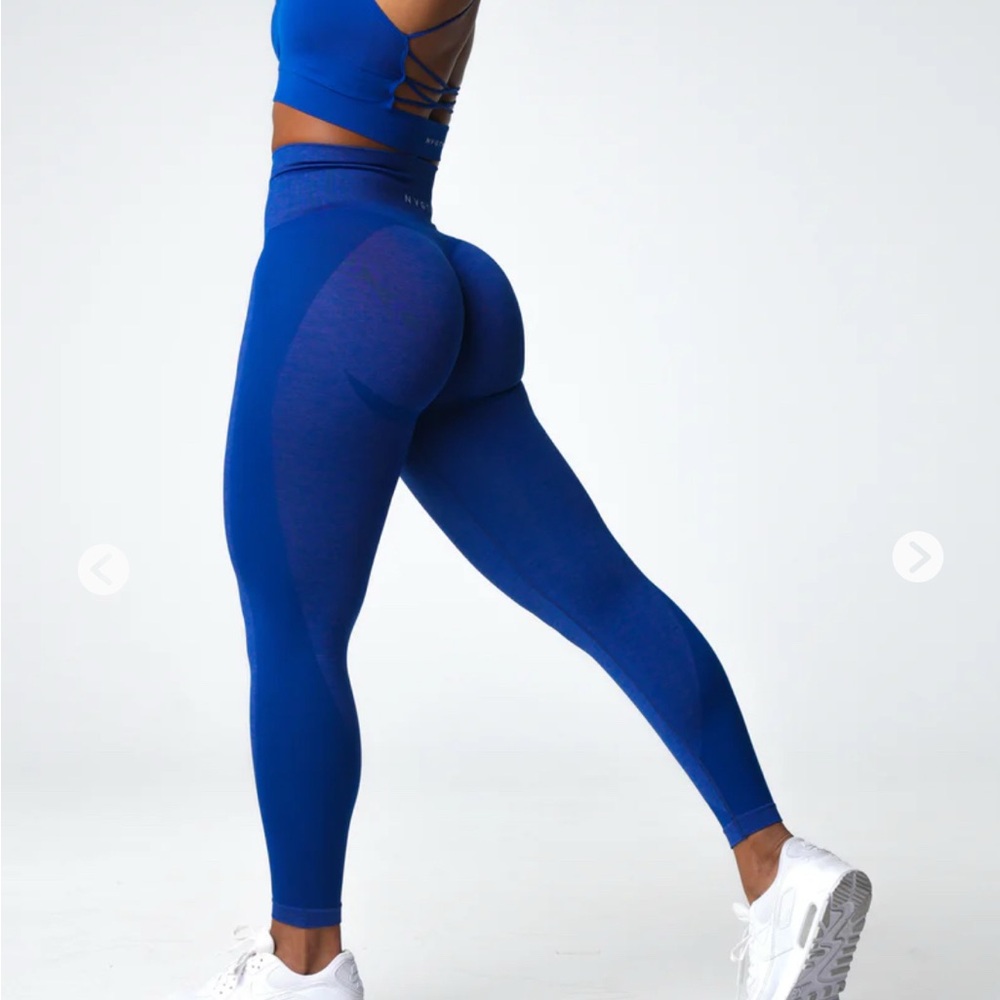 Blue High-Waisted Leggings